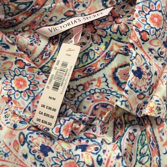 Victoria’s Secret The Mayfair Button Down Sleep Pajama sleepshirt Large - Picture 7 of 8